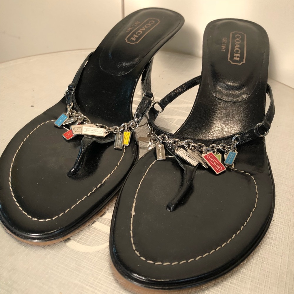 Coach never worn kitten heel shoes